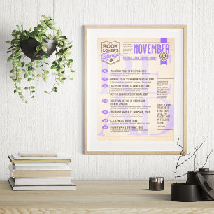 Literary Calendar November Poster