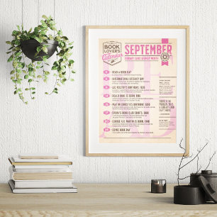 Literary Calendar September Poster