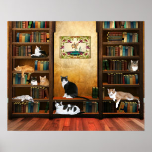 Literary cats poster
