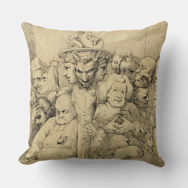 Literary Characters Assembled Around the Medallion Cushion (Front)