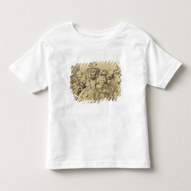 Literary Characters Assembled Around the Medallion Toddler T-Shirt (Front)
