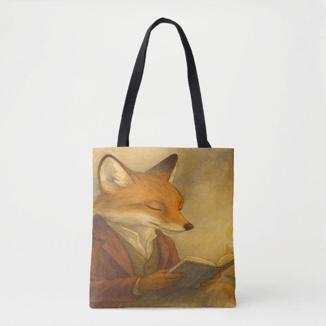Literary Fox Tote Bag (Front)