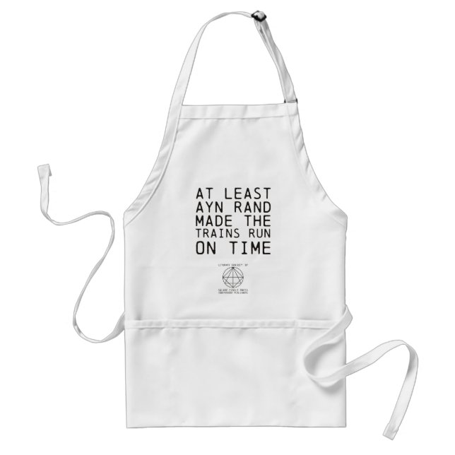Literary Genius: Ayn Rand Trains Standard Apron (Front)
