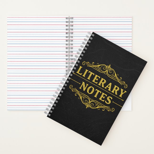 Literary Notes – Dark Academia  Notebook (Inside)