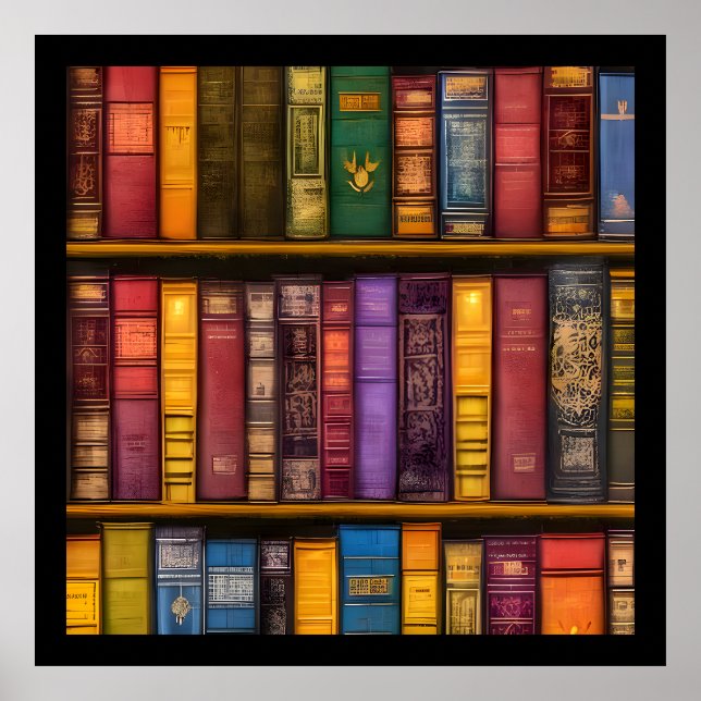 Literary Treasures - Classic Old Books Poster (Front)