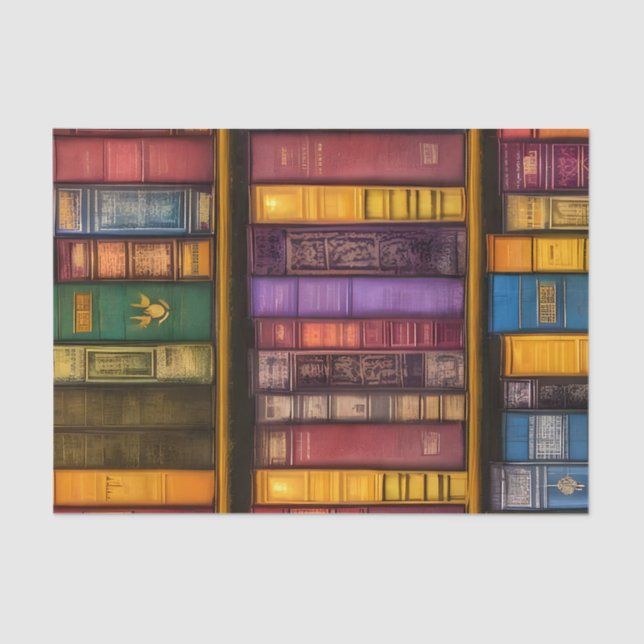 Literary Treasures - Classic Old Books Tissue Paper (Front)