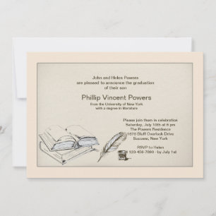 Literature Graduation Invitation