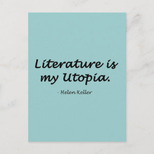 Literature Is My Utopia Postcard