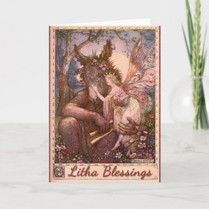 Litha Summer Solstice BlessingsPagan Greeting Card
