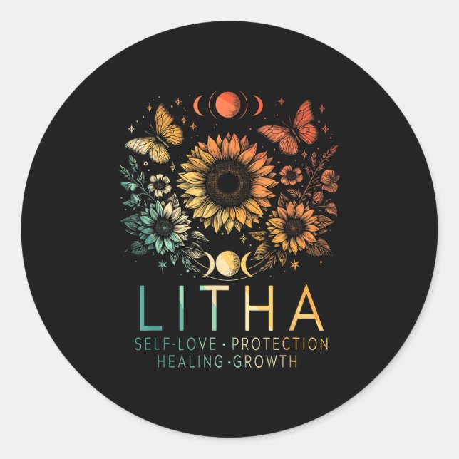 Litha Summer Solstice Midsummer Wheel Of The Year  Classic Round Sticker (Front)