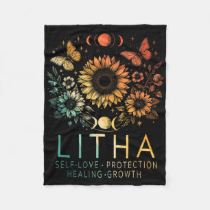 Litha Summer Solstice Midsummer Wheel Of The Year Fleece Blanket