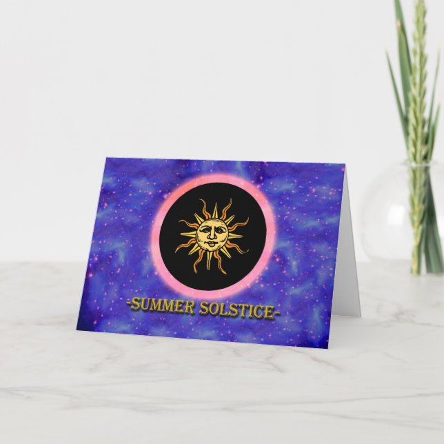 Litha, Summer Solstice, Sun in the Heavens Card (Front)