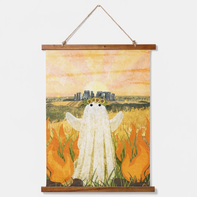 Litha The Midsummer Ghost Hanging Tapestry (Front)