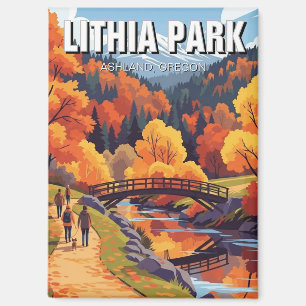 Lithia Park Ashland Oregon Travel Postcard Magnet