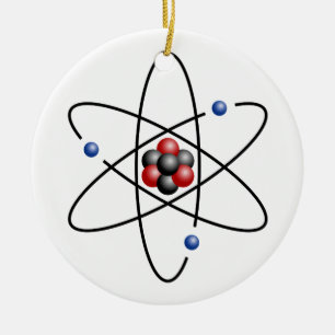 Lithium Atom Chemical Element Li Atomic Number 3 Ceramic Ornament