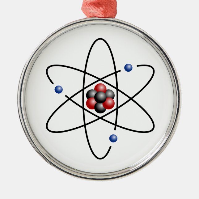Lithium Atom Chemical Element Li Atomic Number 3 Metal Ornament (Front)