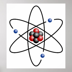 Lithium Atom Chemical Element Li Atomic Number 3 Poster