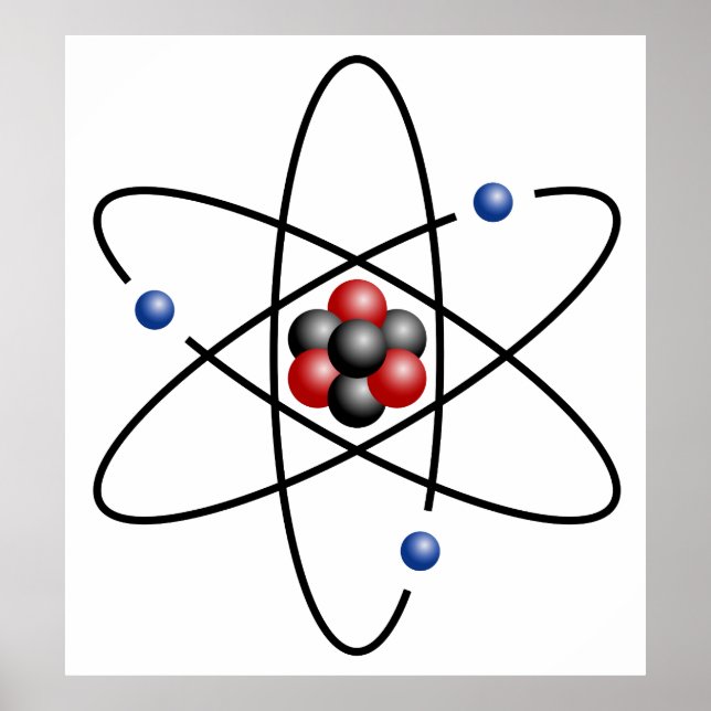 Lithium Atom Chemical Element Li Atomic Number 3 Poster (Front)
