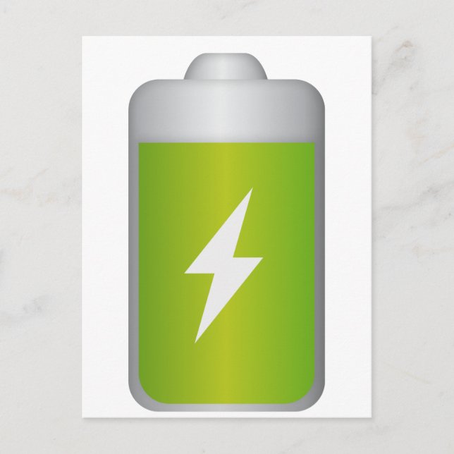 lithium-ion battery Icon Postcard (Front)