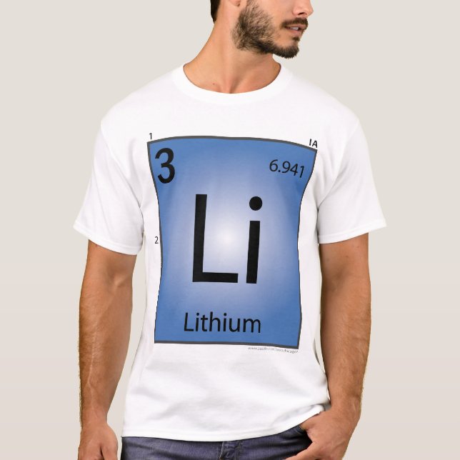 Lithium (Li) Element T-Shirt - Front Only (Front)