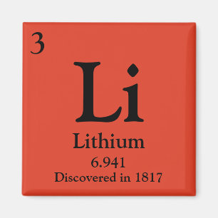 Lithium Periodic Table Magnet