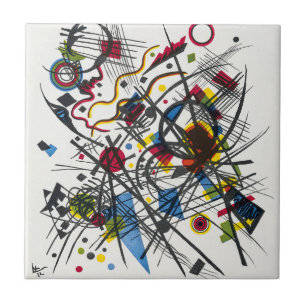 Lithograph for Vierte Bauhausmappe by Kandinsky Ceramic Tile