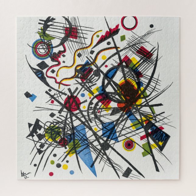 Lithograph for Vierte Bauhausmappe by Kandinsky Jigsaw Puzzle (Vertical)