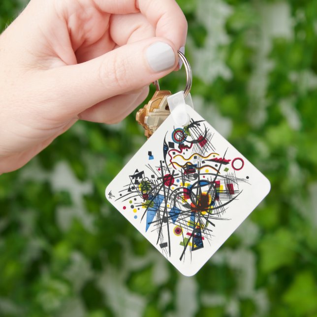 Lithograph for Vierte Bauhausmappe by Kandinsky Key Ring (Hand)