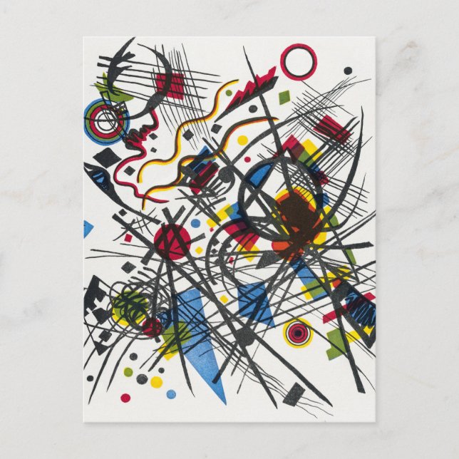Lithograph for Vierte Bauhausmappe by Kandinsky Postcard (Front)