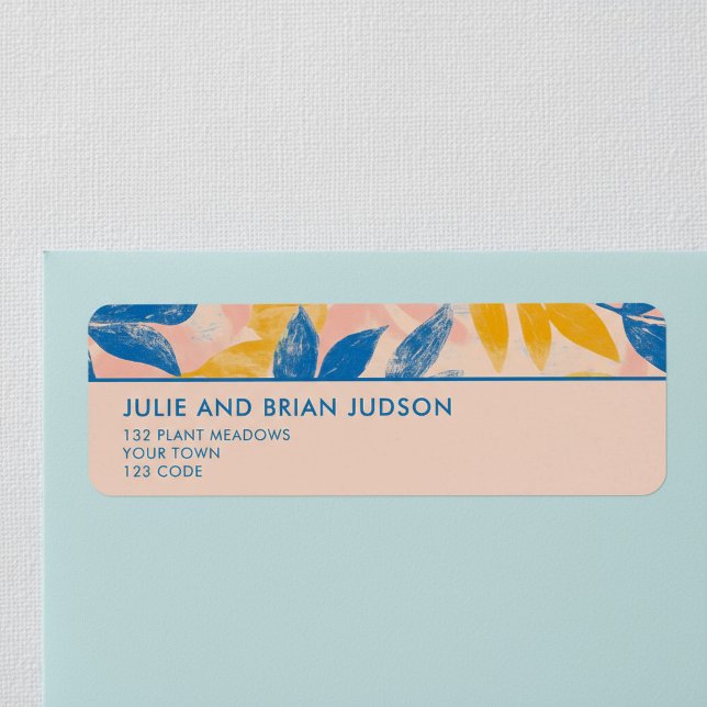 Lithograph leafy border return address label (Lithograph leafy border return address label.)