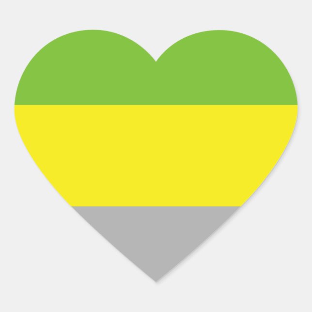 Lithromantic Pride Flag Heart Sticker (Front)