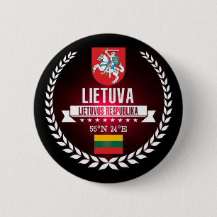 Lithuania 6 Cm Round Badge
