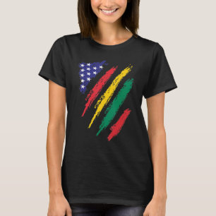 Lithuania American Grown Flag USA Patriot Heritage T-Shirt