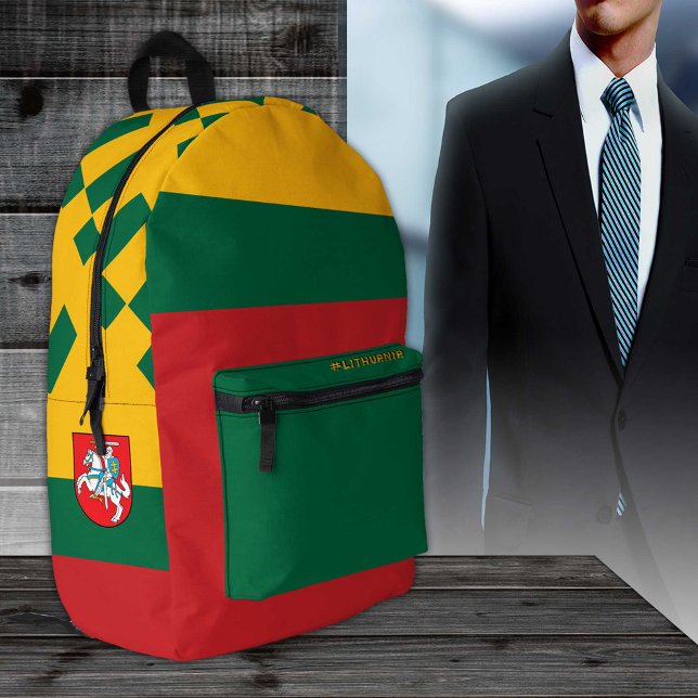 Lithuania backpack, patriotic, Lithuanian Flag Printed Backpack (Creator Uploaded)