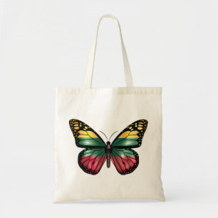 Lithuania butterfly monarch flag tote bag