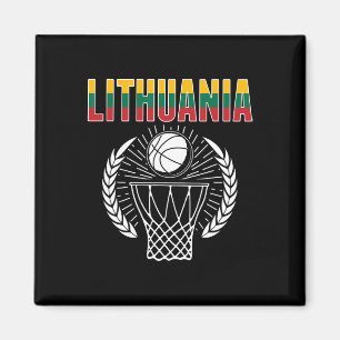 Lithuania Bysketbyll Fans Jersey Lithuanian Sport Magnet