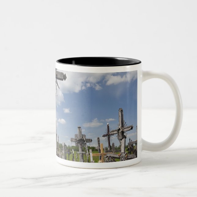 Lithuania, Central Lithuania, Siauliai, Hill 7 Two-Tone Coffee Mug (Right)