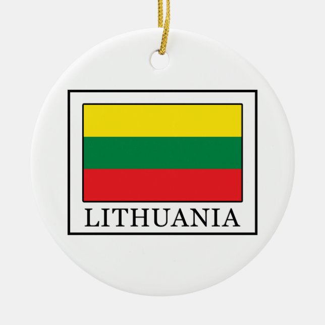 Lithuania Ceramic Ornament (Front)