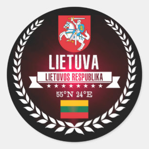 Lithuania Classic Round Sticker