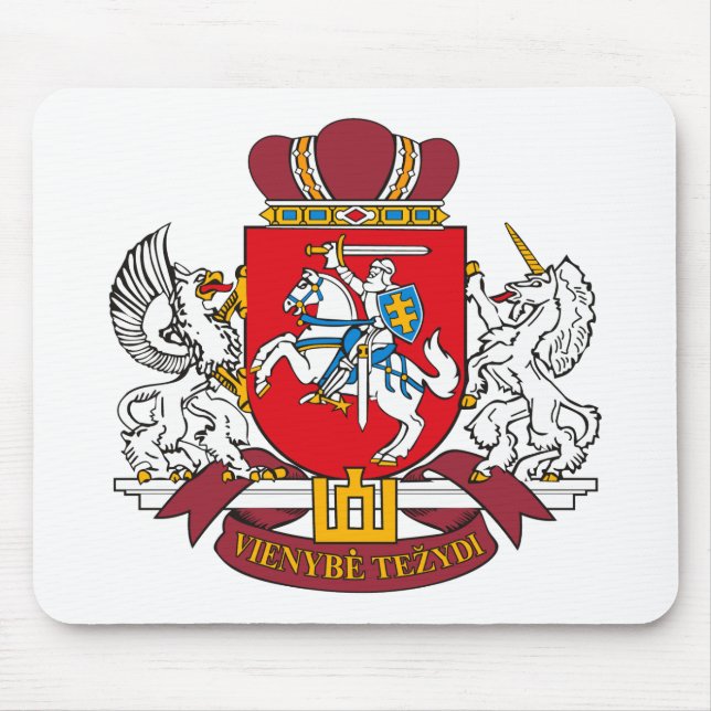 Lithuania Coat of Arms Mousepad (Front)