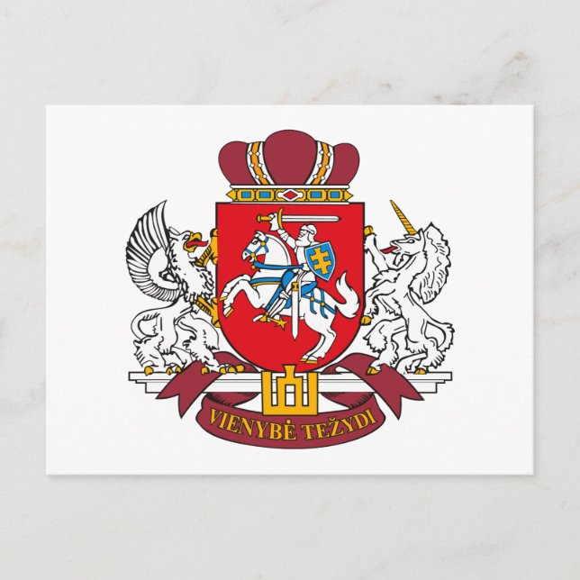 Lithuania Coat of Arms Postcard (Front)