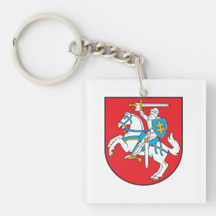 Lithuania country coat arms symbol emblem knight key ring