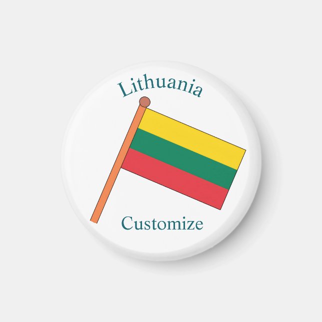 Lithuania Country Flag Thunder_Cove Magnet (Front)