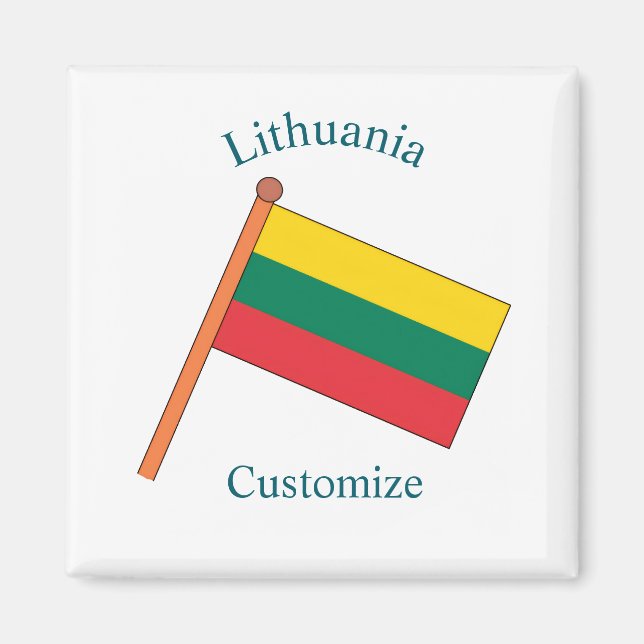 Lithuania Country Flag Thunder_Cove Magnet (Front)