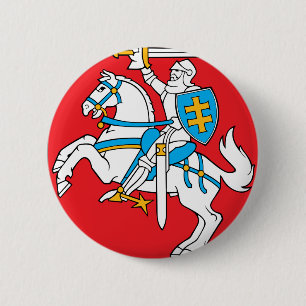 Lithuania Emblem - Coat of arms - Lietuvos Herbas 6 Cm Round Badge