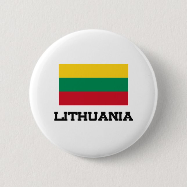 Lithuania Flag 6 Cm Round Badge (Front)