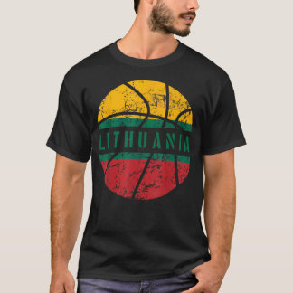 Lithuania Flag Basketball Lithuania Team Fan T-Shirt