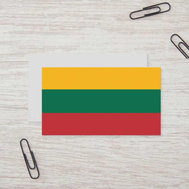 Lithuania flag business card (Front/Back In Situ)