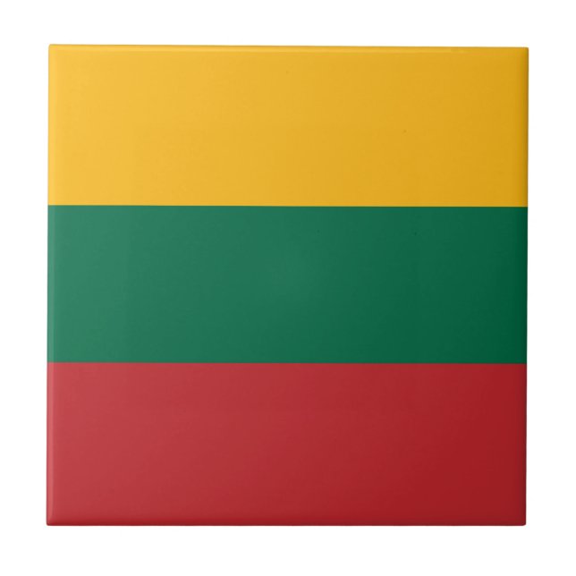 Lithuania flag ceramic tile (Front)