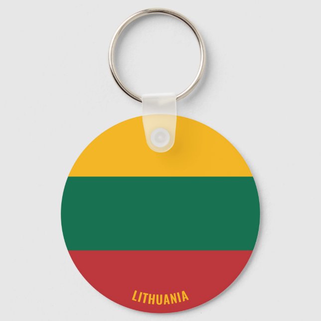 Lithuania Flag Charming Patriotic Key Ring (Front)